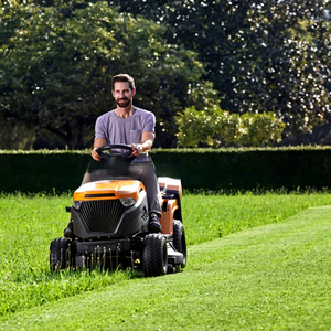 Tosaerba a Motore con Design Laterale Posteriore, Motore a Benzina a Doppio Cilindro per Taglio <span class=keywords><strong>Erba</strong></span> Campi da Calcio - Product Image 4