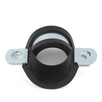Colliers de serrage en acier au carbone avec revêtement en caoutchouc de type U, bleus, blancs, zingués, à deux trous, pour tubes