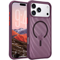 Nouvelle coque de téléphone translucide mate à motif ondulé pour iPhone 18 17 Pro Max, coque antichoc en TPU PC magnétique pour iPhone 17 Air