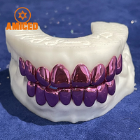 Dents Hip Hop en émail blanc Grillz Top 6 Bottom 6 Design classique Grillz