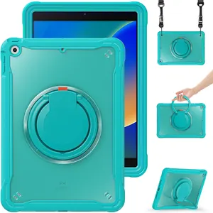 Casing pelindung penuh Tablet TPU, casing pelindung penuh DIY tugas berat kartun Kickstand untuk iPad 9/8/7th 10.2 inci 2021/2020/2019