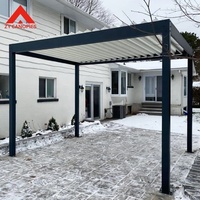 Pergola électrique motorisée imperméable de couverture de patio de belvédère en aluminium de persiennes d'extérieur