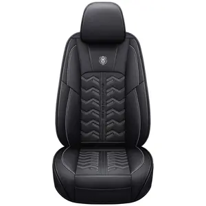 Fashion Sports Full Leather Four Seasons Car Seat Cover For Universal Seat Cover