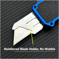 Couteau utilitaire rétractable de qualité supérieure avec lame en acier SK5, manche en fibre de carbone et clip de poche pour EDC, bureau, extérieur, vente en gros, OEM