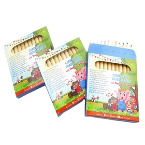 Material Escolar y de Oficina, Juego de Caja de Lápices de 12 Colores con Logotipo Personalizado Impreso, para Niños - Product Image 1