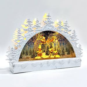 Decoración <span class=keywords><strong>de</strong></span> escena navideña <span class=keywords><strong>de</strong></span> Papá Noel volador, linterna giratoria <span class=keywords><strong>de</strong></span> agua con brillo, globo <span class=keywords><strong>de</strong></span> nieve personalizado con decoración <span class=keywords><strong>de</strong></span> velas Led, 2020 - Product Image 2