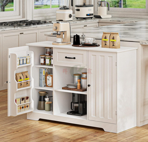 Buffet de 45 pouces avec tiroirs et portes, meuble autoportant pour bar à café, armoire de rangement pour cuisine, salle de bain, salon - Product Image 3