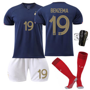 2223 Summer Eco-Friendly France Home for No. Ensemble de maillots 10 <span class=keywords><strong>Mbappe</strong></span> 19 Benzema 11 Dembele 9 Giroux - Product Image 5