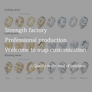 Nouvelle bague en acier inoxydable de 13.5mm, argent, or, jésus extravagiste, ouverture croisée, bague réglable en acier inoxydable, bagues de doigt - Product Image 6