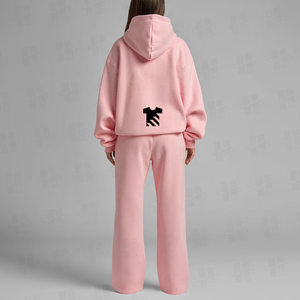 Sweat à capuche de haute qualité en molleton de coton épais, coupe oversize, style streetwear, avec logo brodé personnalisé, pour femmes, en gros - Product Image 4