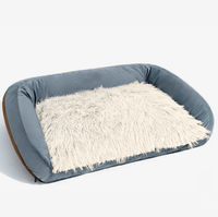 Grand coussin rectangulaire lavable, moelleux, confortable, écologique et portable pour chien, lit pour chien, pour chiens et chats, utilisation intérieure et extérieure