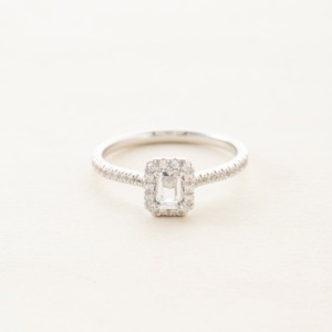 Meistverkaufter 18K Weißgold Verlobungsring mit Natürlichem Diamant, Zierlicher Versprechensring für Damen - Product Image 6