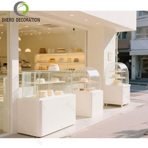 Muebles de Panadería Personalizados, Vitrina Blanca para Exhibición de Pan, Mostrador Moderno para Exhibición de Pasteles y Postres, Vitrina para Panadería - Product Image 2
