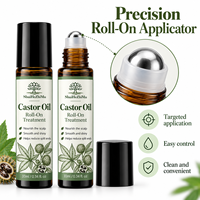 Traitement roll-on à l'huile de ricin en marque blanche pour cheveux, cuir chevelu, sourcils, peau, ongles, cuticules – Hydratant et nourrissant – OEM ODM Logo personnalisé