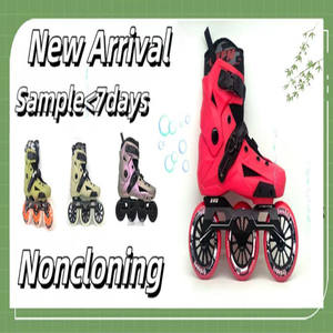 Patins à roulettes en ligne à <span class=keywords><strong>3</strong></span> <span class=keywords><strong>roues</strong></span> personnalisés de 110 mm, urbains, unisexes, à semelle rigide, freestyle, slalom, pour adultes, hommes et femmes - Product Image 6