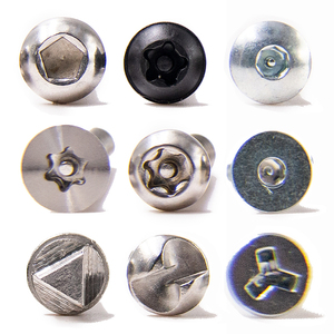 Vite di sicurezza antifurto a <span class=keywords><strong>testa</strong></span> piatta con filettatura parziale, nuovo design, con <span class=keywords><strong>chiave</strong></span> a occhio di serpente - Product Image 3