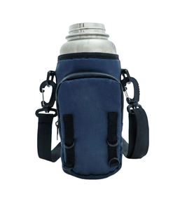 Pochette isotherme en néoprène de couleur marine avec poche pour téléphone, pochette de transport pour la marche, la randonnée, les voyages Sanjin BS24091809 - Product Image 2