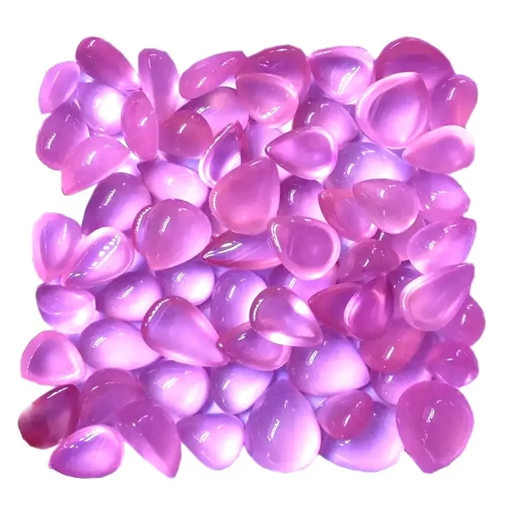 1 cabochons de quartz rose en forme de perle, gros quartz rose lisse avec pierre précieuse, vente en gros