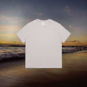 Camiseta de manga corta de algodón puro pesado de 230gsm para hombre, camisetas casuales simples sólidas de verano, Color blanco que combina con todo - Product Image 3