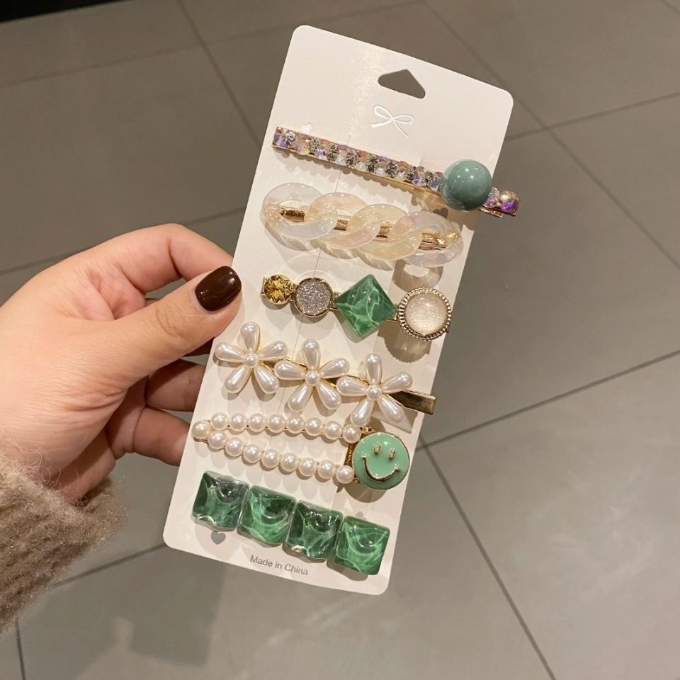 6-piece green crystal set