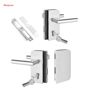 GORGEOUS 304両面オープン商用スライドガラスドアほぞ穴ロック5キー - Product Image 1