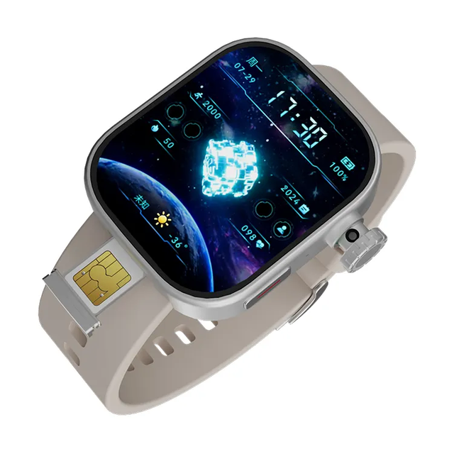 Smartwatch 4g Gps Sim Com Android Top Quality Android 2025 Smart Watches With Sim Card MS10 Smart Watch with Rotation Camera