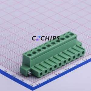 KF2EDGKM-5.0-10P Plug-in Terminal Block P=5mm Connector Plug Screw Fixing 1x10P 5mm - Product Image 1