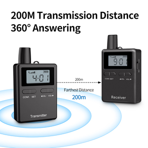 Digital Wireless 50Ch Tour Guide System Whisper Audio Walkie Talkie <b>Transmitter</b> <b>and</b> <b>Receiver</b> for Travel Museum Conference - Product Image 6