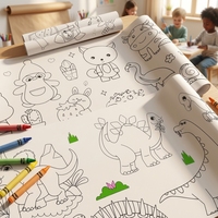 Rollo de Papel Kraft Blanco para Pintar y Dibujar para Niños