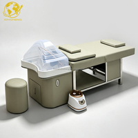 Lit de lavage de cheveux ergonomique moderne et portable avec système de circulation d'eau pour salon de beauté, hôtel et usage domestique
