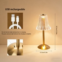 Lampe de table LED rechargeable sans fil, romantique et luxueuse, pour centre de table de mariage, restaurant, banquet, fête, décoration extérieure