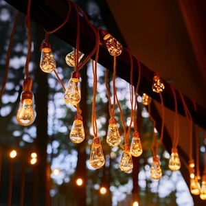 Guirlande lumineuse LED en corde de chanvre, étanche, style vintage, pour décoration extérieure, patio, jardin, arbre, mariage, fête, maison, lumières féériques - Product Image 6