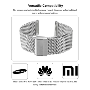 Bracelet de <span class=keywords><strong>montre</strong></span> milanais à double connecteur solide de sécurité Bracelets de <span class=keywords><strong>montre</strong></span> en acier inoxydable fabriqués par CNC de 22mm pour montres intelligentes et traditionnelles - Product Image 6