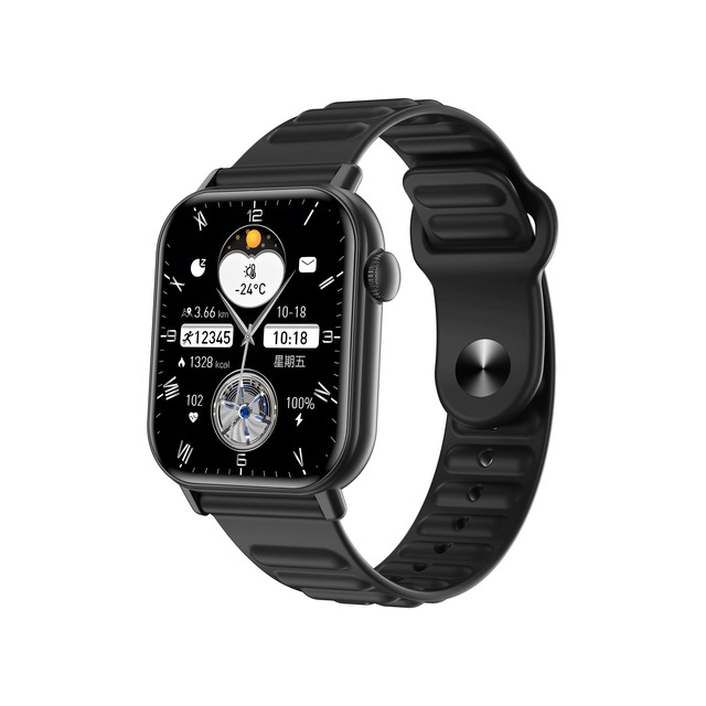 HZ10 Square TFT Smart Watch Sport Flashlight IP67 Touchscreen for Android Fitness Tracker Heart Rate Monitor Silica Gel Band