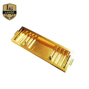 LANGE LANGE1503 Plateau à jetons de <span class=keywords><strong>casino</strong></span> à 15 colonnes et deux niveaux avec couvercle en métal titane doré et serrures, roulettes amovibles et lavable - Product Image 3
