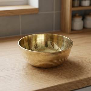 Cuenco de Latón Hecho a Mano, Frutero Decorativo de Metal, Cuenco Dorado Pulido para Centro de Mesa de Cocina o Comedor, para el Hogar - Product Image 3