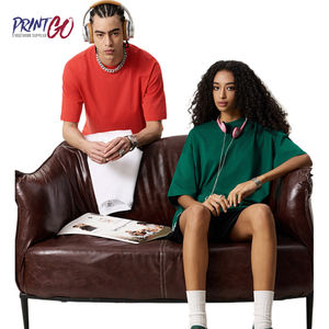 Camiseta de Verano para Hombre, Marca Summer300g, 100% Algodón, Estilo Holgado, Transpirable, Baja Contracción, Alta Calidad, Bordado Urbano - Product Image 2