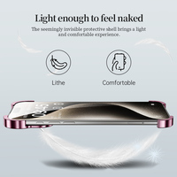 Coque de protection d'angle en métal pour iPhone 18 Pro 17 Air 16E 15 14 Plus 13 12 18 Pro Max, pare-chocs en aluminium anti-chute avec protection d'objectif