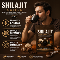Café aux champignons Shilajit 7 en 1 à marque privée avec poudre de Reishi et Maitake, superaliment pour soutenir l'immunité des adultes
