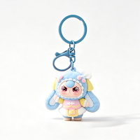 Porte-clés en peluche douce personnalisé Kawaii en gros, pendentif mignon en PVC et caoutchouc, breloque de sac, accessoire de voiture, cadeau pour filles
