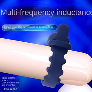 Anillo de Bloqueo con Microcorriente Eléctrica, Juguetes Sexuales Masculinos, Retraso de la Eyaculación, Castigo SM, Esclavo Masculino de la Parte Inferior del Cuerpo, 50Hz, Bajo Ruido - Product Image 2
