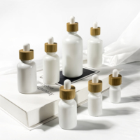 Flacon en verre cylindrique pour huile corporelle et huiles essentielles, avec compte-gouttes en verre, 5ml, 10ml, 15ml, 20ml, 30ml, 50ml, 100ml