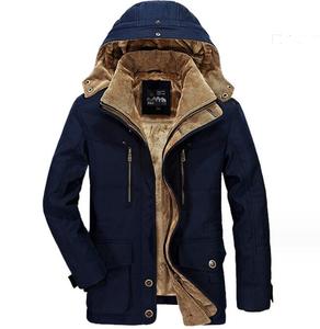 Áo khoác gió mùa đông dày dặn, ấm áp, chất liệu lông cừu, kiểu dáng đơn giản, size lớn dành cho nam, bán trực tiếp từ nhà máy - Product Image 5