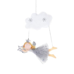 Décoration de Noël de style européen-américain, pendentif d'arbre de Noël en plumes en forme d'étoile à cinq branches, nouvelle collection transfrontalière, origine Chine - Product Image 5