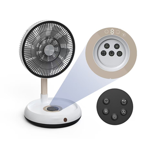 4-in-1 Foldable Telescopic Fan with Remote 12000mAh Long Battery Life 13-Inch <b>Large</b> Blade Oscillating Standing & <b>Desk</b> Fan - Product Image 2