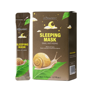 Kormesic มาส์กบำรุงนอน4มล. ชาเขียวและดอกซากุระสาหร่ายหอยทากป้องกันริ้วรอยรูปแบบแผ่นสำหรับการใช้ใบหน้าเพื่อเพิ่มความสว่าง - Product Image 5