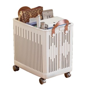 Carrito organizador de oficina rectangular de 3 pisos plegable con ruedas para papelería, libros y artículos diversos - Product Image 4