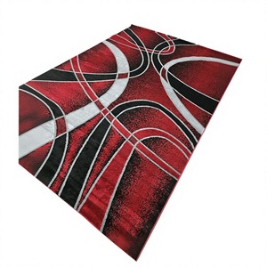 Tapis Adiva moderne en peluche, résistant aux taches, à motif puzzle, à poils longs, fabriqué à la machine, en polyester, pour usage commercial, pour salon - Product Image 1