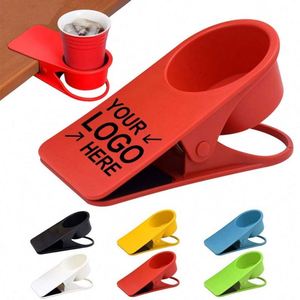 Clip de bord de table en plastique personnalisé pour porte-gobelet, avec logo, design contemporain, écologique, vente en gros, pour bureau, rangement et décoration intérieure - Product Image 1