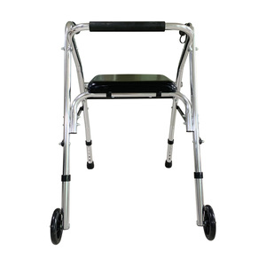 Walker <b>Rollator</b> With Seat Aluminum Alloy Foldable For Elderly Mobility Aid - Product Image 1